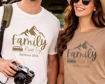 Camisetas a juego para viajes familiares por carretera / Conjunto para las vacaciones de 2026
