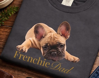 Camiseta para papá de bulldog francés / Camiseta con estampado de bulldog francés / Camiseta para amantes de los perros de Comfort Colors
