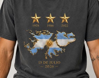 Camiseta Las Malvinas Son Argentinas / Argentina vs Inglaterra / Tributo a Maradona y Messi / Estrellas del Mundial / Fanático de Argentina