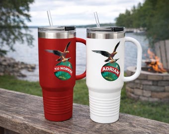Travel Tumbler Fernet To Go | Argentina World Cup Fan Cup | Personalized Mug | Portable Drink Cup Gift | 40oz Insulated Tumbler