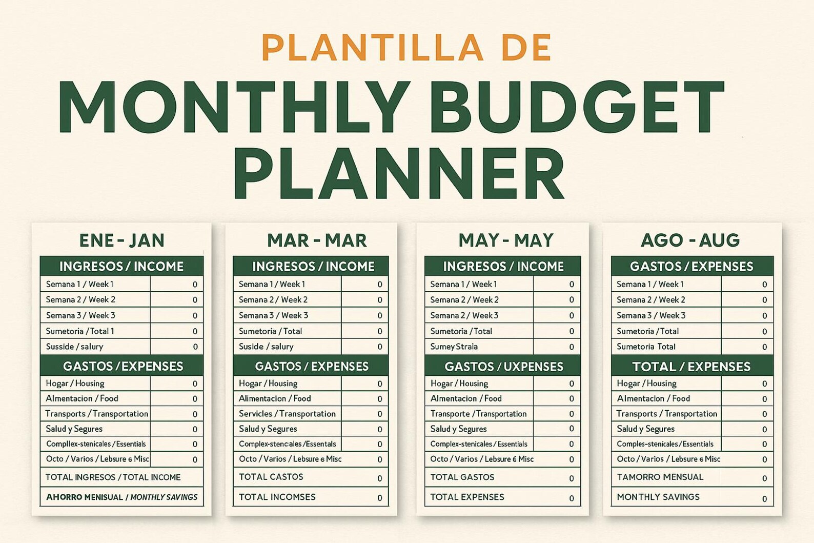 Budget Planner Excel with Visual Charts | Monthly & Annual Finance ...