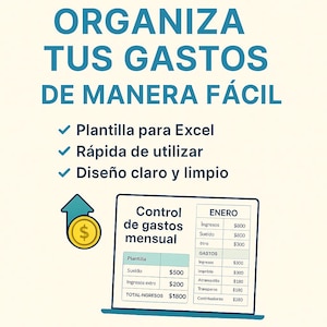 Control de Gastos Mensual en Excel • Versión Pro • Plantilla Imprimible • Resumen Mensual • Ahorro Automático