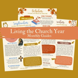 Living the Church Year Monthly Guide (Sept-Nov)