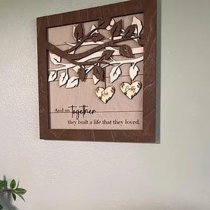 Personalized Wooden Name Sign, Anniversary Gift for Couples, Engraved Wood Sign for Couple, Unique Gift for Her and Him, Custom Home Decor