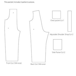 Mila Overalls Sewing Pattern | Relaxed Fit Dungarees PDF | Minimal Utility Jumpsuit image 14