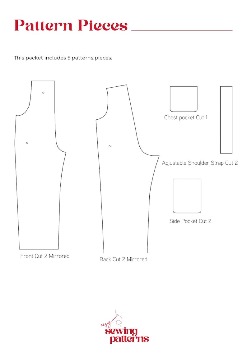 Mila Overalls Sewing Pattern | Relaxed Fit Dungarees PDF | Minimal Utility Jumpsuit image 14