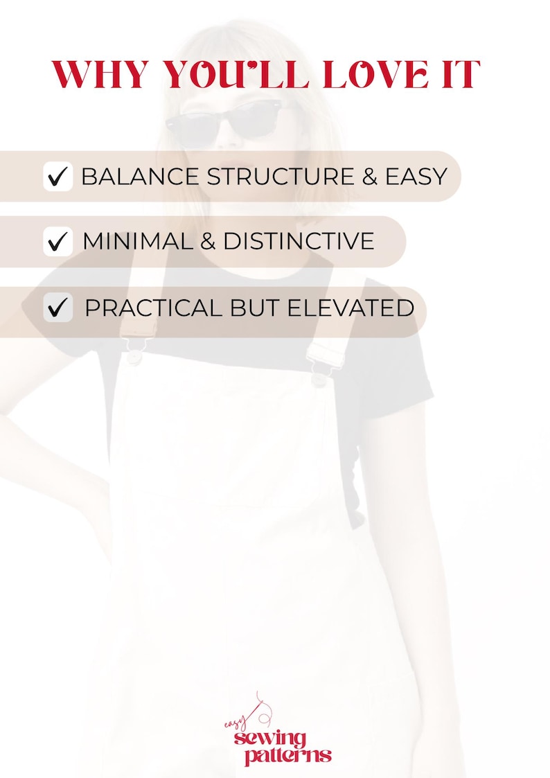 Mila Overalls Sewing Pattern | Relaxed Fit Dungarees PDF | Minimal Utility Jumpsuit image 10