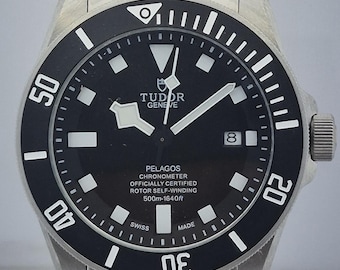 Vintage Tudor Pelagos  Men's Automatic Dive Watch - Black Dial And All Working Watch