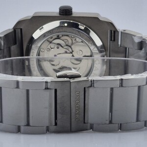Bvlgari Skeleton Automatic Watch – Stainless Steel Octo Style Men's Blue Dial Mechanical Watch – Statement Designer Timepiece image 5