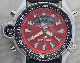 Citizen Surf Timer Diver Vintage Watch. Seiko Tissot Gift Ideas