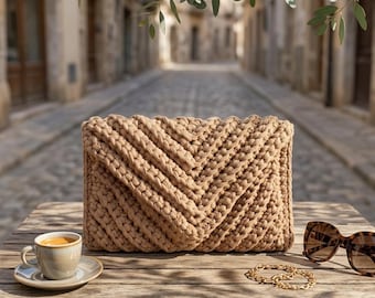 Crochet  Bag Pattern PDF,Handmade Crochet Clutch Bag,Modern Crochet PDF,Crochet Accessories,Modern Clutch,Trendy Bag, Digital Download PDF