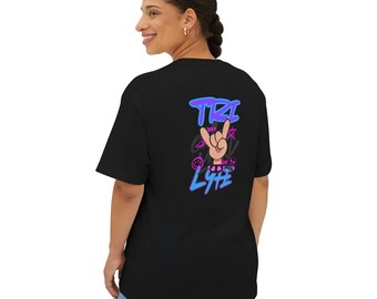 Tri Lyfe Triathlon Tee | Black Oversized Tee, Triathlon Design