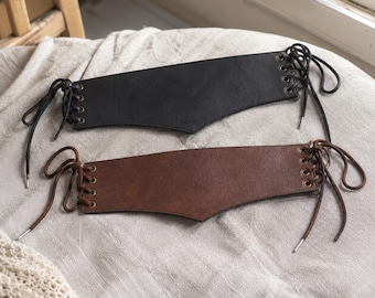 Unisex PU Corset Belt, adjustable lace-up waist belt, stylish wide cinch accessory, fashion statement, festival outfit, party wear