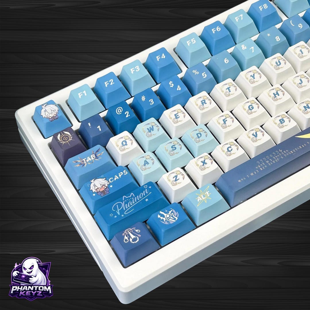 Skybound Chibi Hero Keycaps – Cute Anime Style Cherry MOA Profile PBT ...