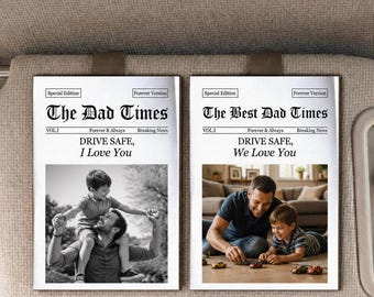 Spersonalizowany klips na osłonę przeciwsłoneczną z napisem „The Dad Times Drive Safe”, klips na osłonę przeciwsłoneczną z napisem „Daddy We Love You”, prezent na Dzień Ojca dla niego, spersonalizowana dekoracja samochodu dla męża