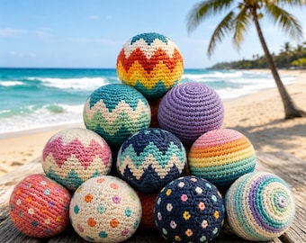 Crocheted Hacky Sack Footbag,Hand Knit Kick Balls,Juggling Ball,FidgetToy,Outdoor Play Toy For Kids,Summer Camp PartyFavor