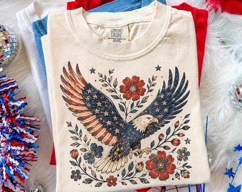 4th July 250th Year Shirts, Patriotic Eagle America Graphic Tee, Freedom Americana Celebration Shirt, Comfort Colors® USA Gift Tee