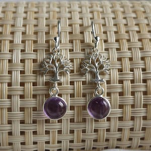 自然をモチーフにしたツリーイヤリング 925シルバー ジェムストーン付き ゴールド仕上げ ステートメントギフト 女性への贈り物