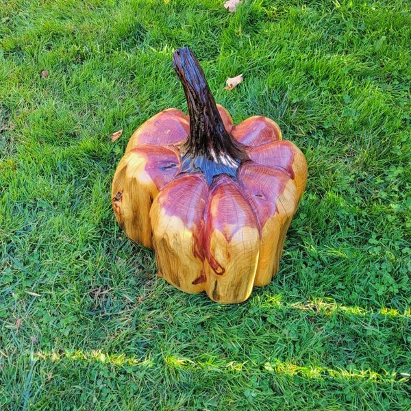 Chainsaw Carving Chainsaw Carved Red Cedar Pumpkin