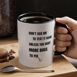 Sarcastic Software Tester Cup, Manual Tester Gift, QA Engineer Mug