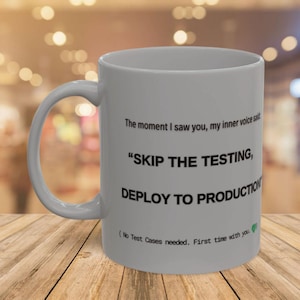 Tazza da ingegnere QA / Divertente tester, regalo tecnologico