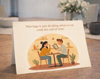 Funny Wedding Card Printable | Marriage Humor | Engagement Congratulations Card | Digital Download | Instant Download | Funny Newlywed Gift