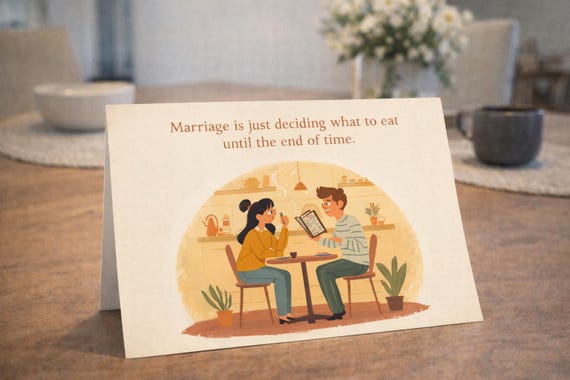 Funny Wedding Card Printable | Marriage Humor | Engagement Congratulations Card | Digital Download | Instant Download | Funny Newlywed Gift