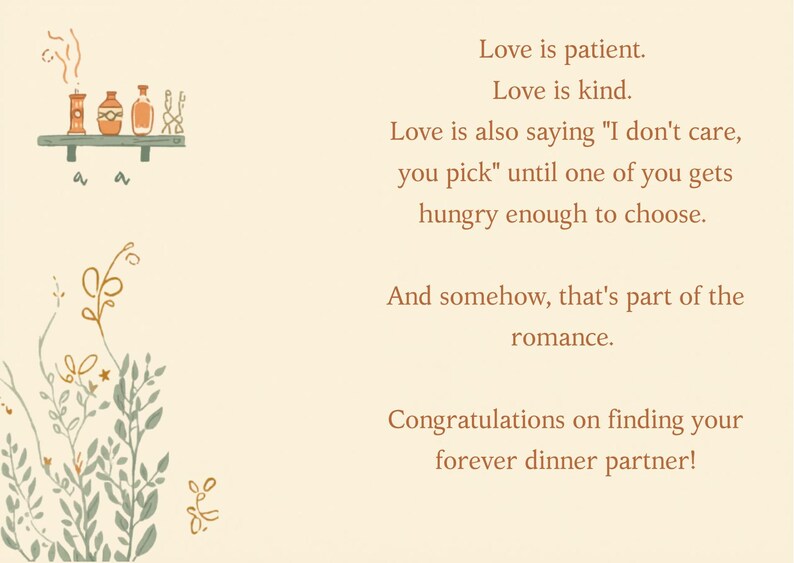 Funny Wedding Card Printable | Marriage Humor | Engagement Congratulations Card | Digital Download | Instant Download | Funny Newlywed Gift image 3