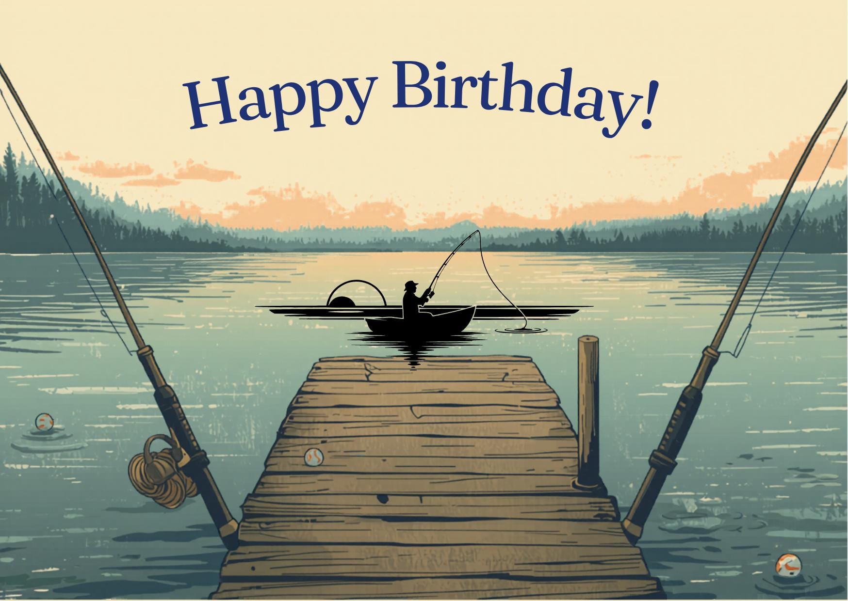 Funny Fishing Birthday Card Printable | Fisherman Birthday | Dad ...