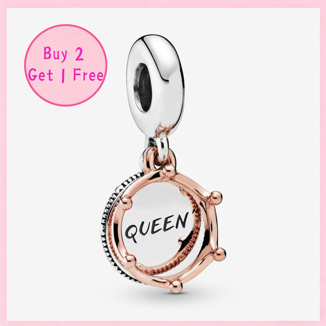 Queen & Regal Crown Dangle Charm - Etsy