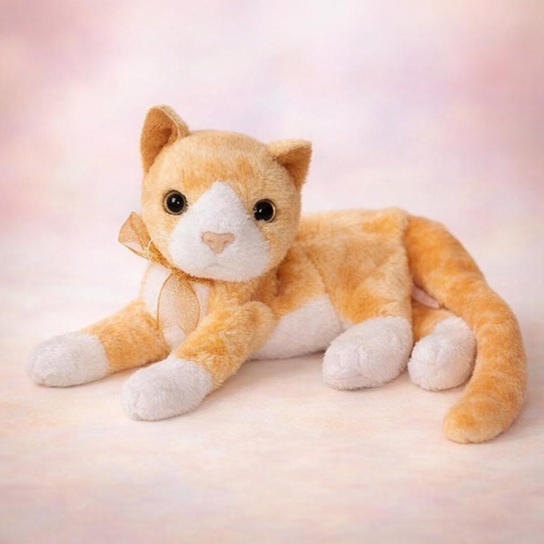 Orange Tabby Cat Plush Toy: Classic 7.5" Stuffed Animal, Ultra-soft ...