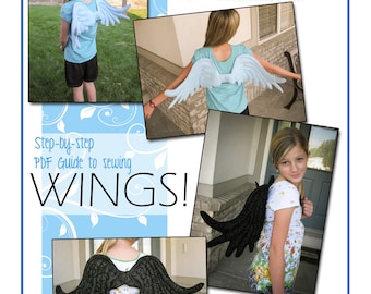 WINGS:  PDF Sewing Pattern for quilted costume or cosplay wings