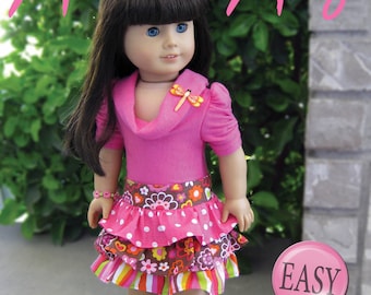 Little Boutique Skirt:  PDF Sewing Pattern for 18 inch doll (like American Girl Doll)