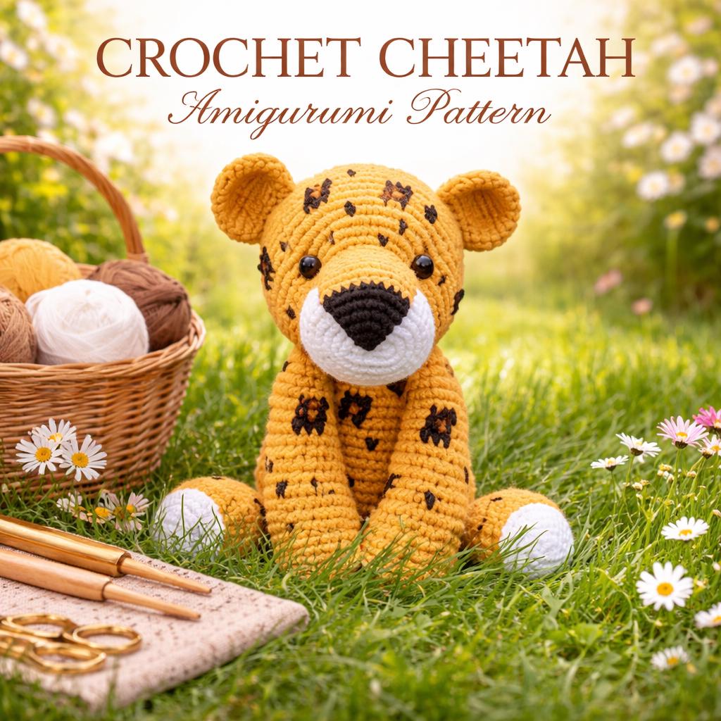 40 Animal Crochet Patterns for Cute Gifts, Nursery Decor, and Cozy Makes 11 Cheetah Crochet Pattern Low Sew Amigurumi Safari Animal