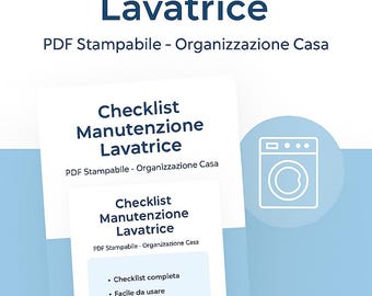 Washing Machine Maintenance Checklist – Printable PDF for Home Organization