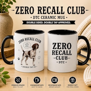 Duitse kortharige mok | Clubmok Zero Recall | Grappig SAP-cadeau | Hondenmama mok | Cadeau vader hond | Pointer-koffiekop | Hondenliefhebber vogels
