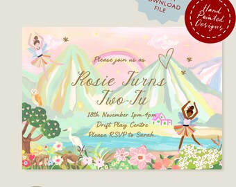 Fairy Birthday Party Invite | Editable Invitation Template | Corjl | Digital Download