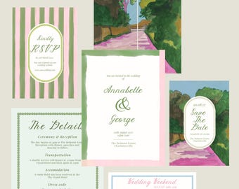 Garden Estate Wedding Bundle | Editable Invitation Template | Corjl | Digital Download | Wedding Suite