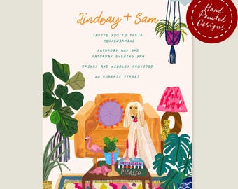 Housewarming Invitation Template | Colorful Boho Home Party Invite (Digital Download)