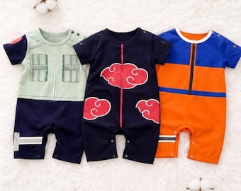 Tutina per neonati a tema anime, graziosa tutina in cotone per neonati appassionati di anime, costume in cotone per bambini piccoli