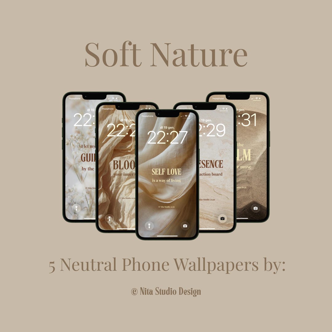 Neutral Aesthetic Phone Wallpapers, Mindful Affirmation Backgrounds