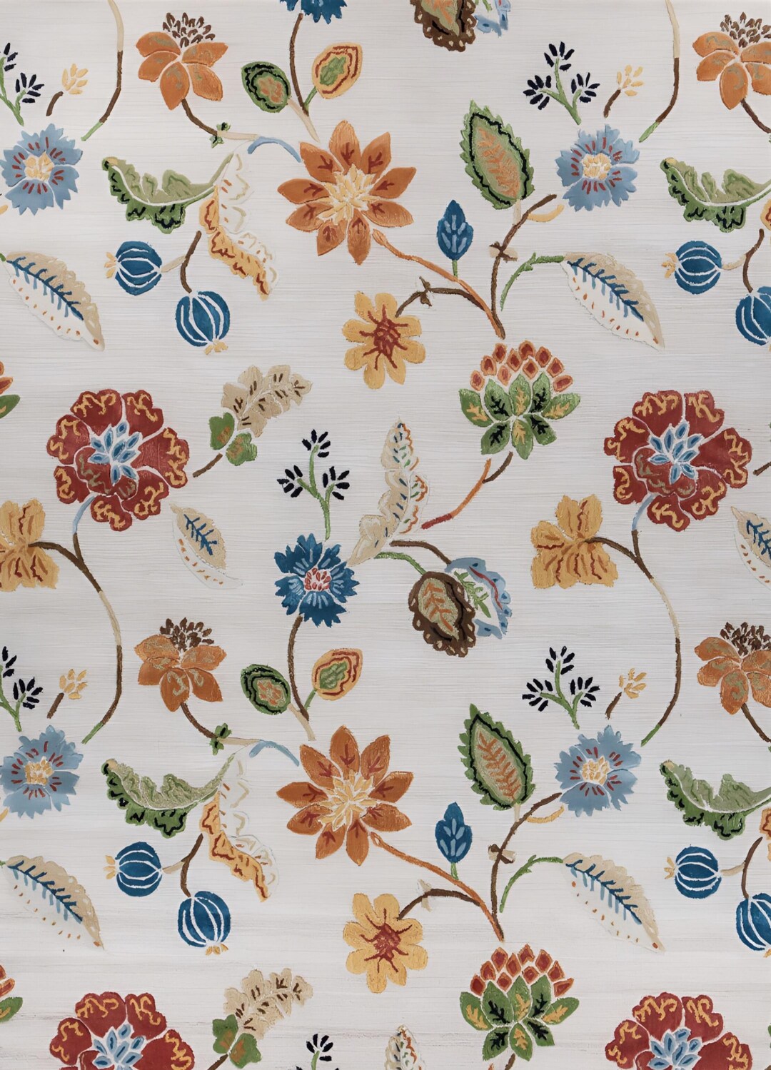Hand Tufted Wool Rug – Vintage Floral Botanical Cottage Style - Etsy