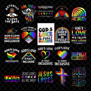 God's Love Is Fully Inclusive Christian LGBTQ Gay Rights, LGBTQ Shirt Png, Pride Month Shirt Png, Gay Pride TShirt Png, Equality LGBTQ Gift