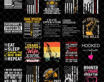 Operatore di gru Png, Pacchetto di PNG divertenti per costruzioni, Regalo di apprezzamento, Maglietta Png, File di taglio Cricut, Sublimazione