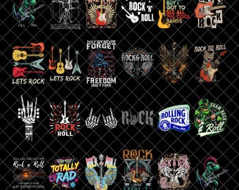 Pacchetto PNG Rock And Roll, Musica è vita PNG, Rock Star PNG, Citazioni Rock And Roll PNG, Design maglietta Rock Band PNG, File digitale