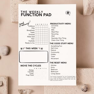ADHS Wochenplaner Notizbuch | Exekutive Funktion Brain Dump Pad