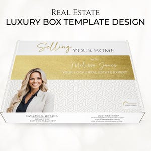 Luxury Listing Presentation Box Template, Real Estate Boxes, Home Seller Box Cover Design, Modern Real Estate Marketing, Canva Template
