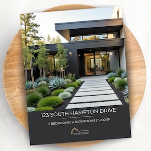 Luxury Real Estate Listing Brochure, 4 Page Modern Real Estate Flyer, Luxury Real Estate Marketing, New Listing Property Brochure Template bild 8