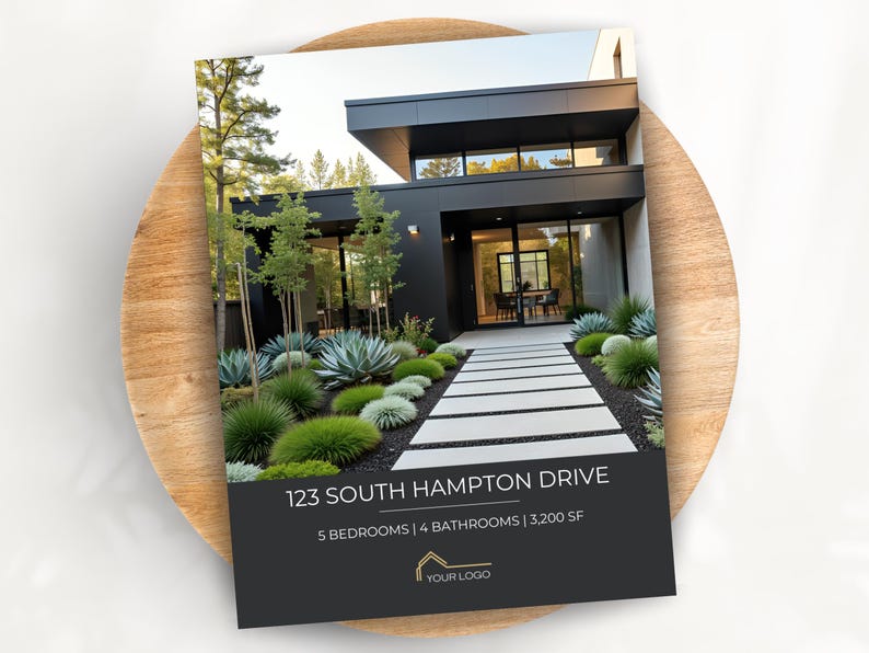 Luxury Real Estate Listing Brochure, 4 Page Modern Real Estate Flyer, Luxury Real Estate Marketing, New Listing Property Brochure Template bild 8