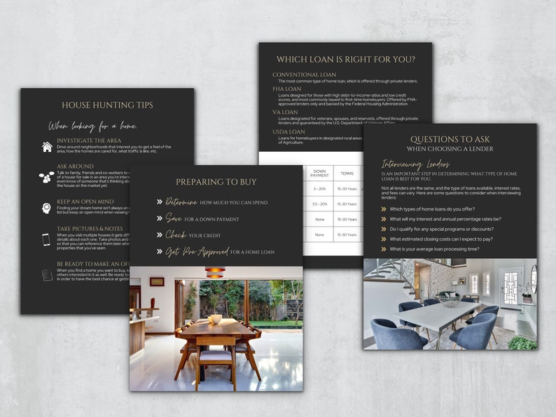 Black & Gold Listing Presentation Packet
